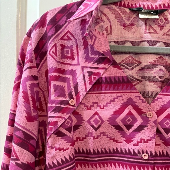 Vintage Roper Western Button Down Cow Girl Riding Shirt Womens Size Large - Picture 2 of 7